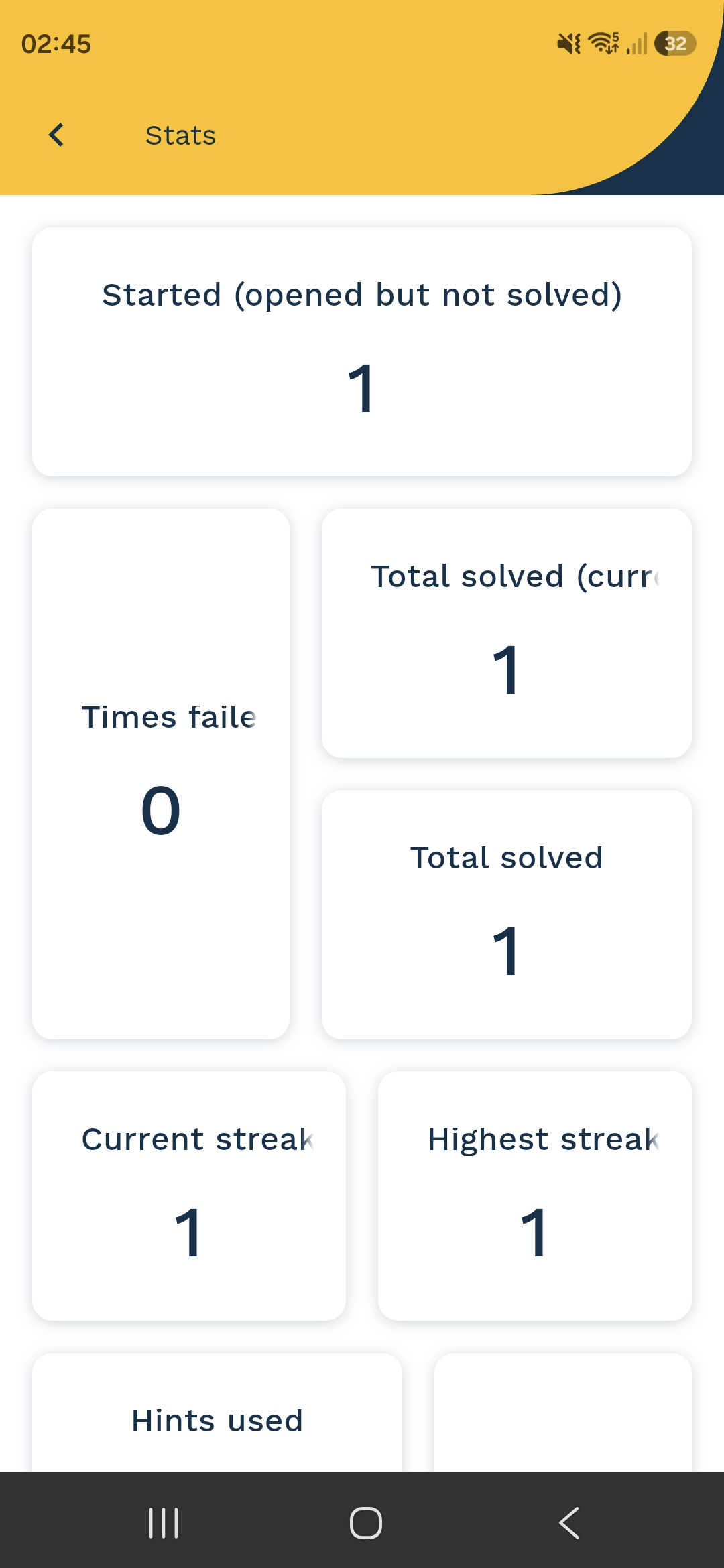 Stats & achievements